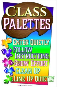 Art Classroom Management Palette System Poster