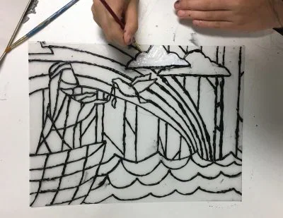 Faux Stained Glass Window