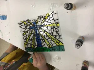 Faux Stained Glass Window