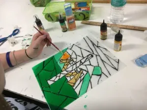Faux Stained Glass Window