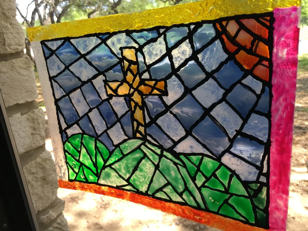 Faux Stained Glass Window