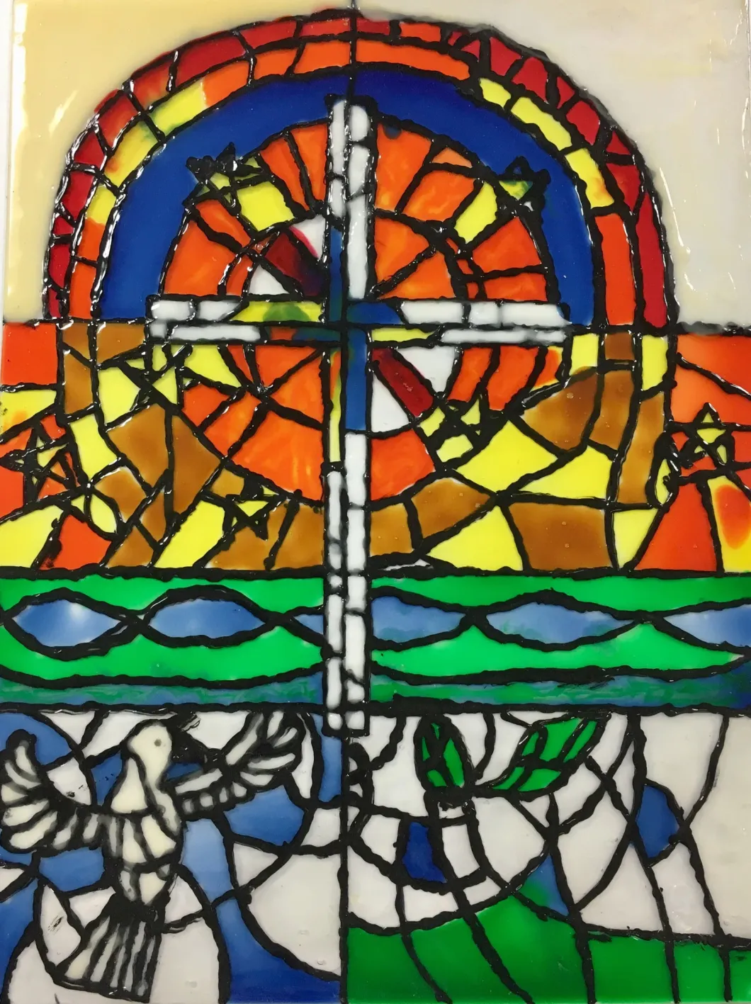 Faux Stained Glass Window