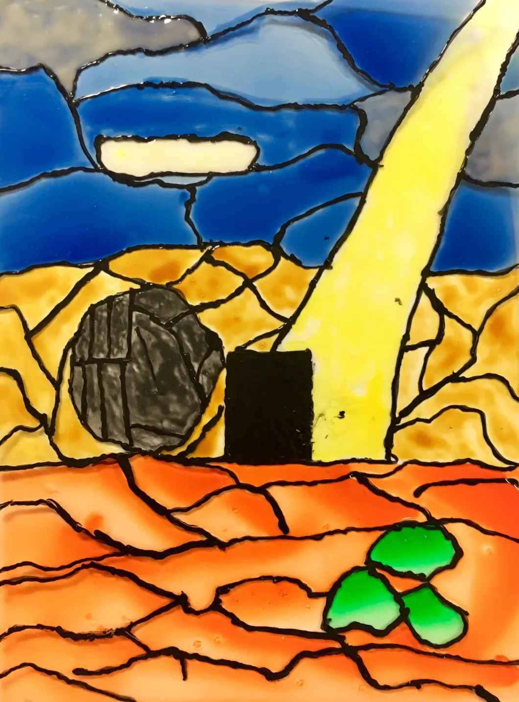 Faux Stained Glass Window