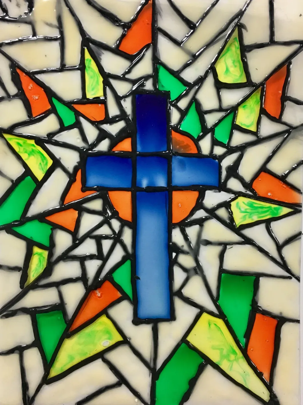 Faux Stained Glass Window