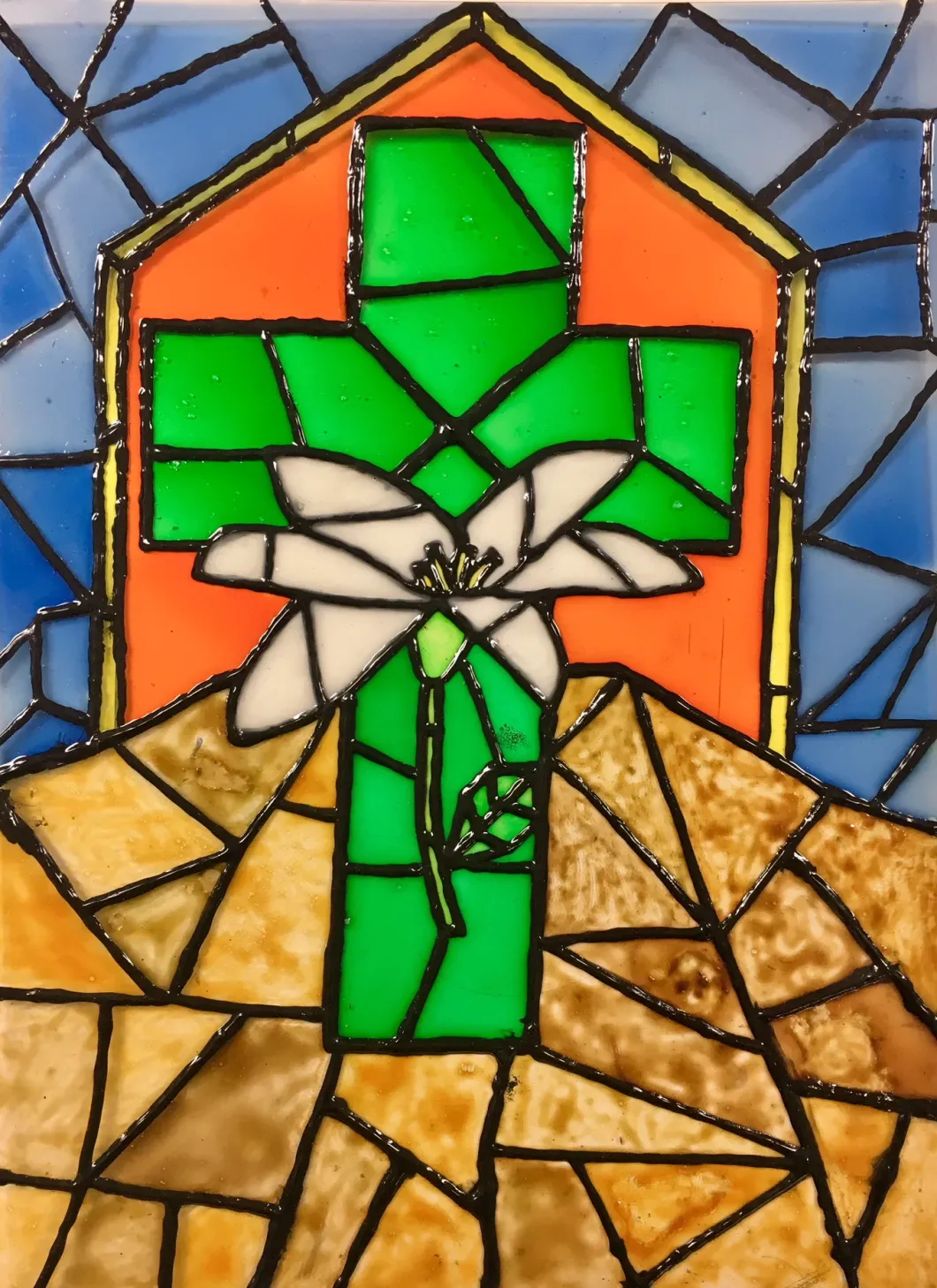 Faux Stained Glass Window