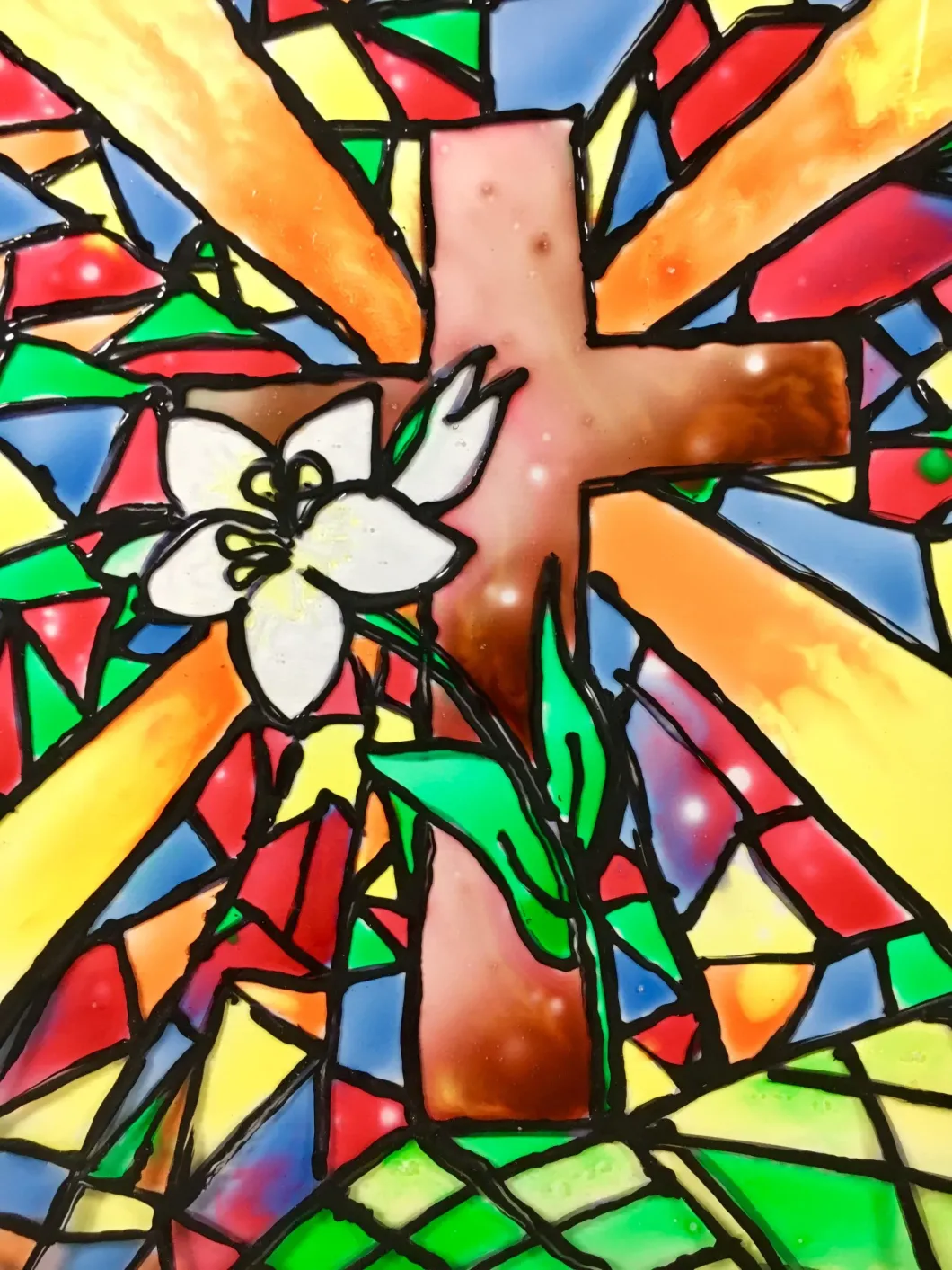 Faux Stained Glass Window