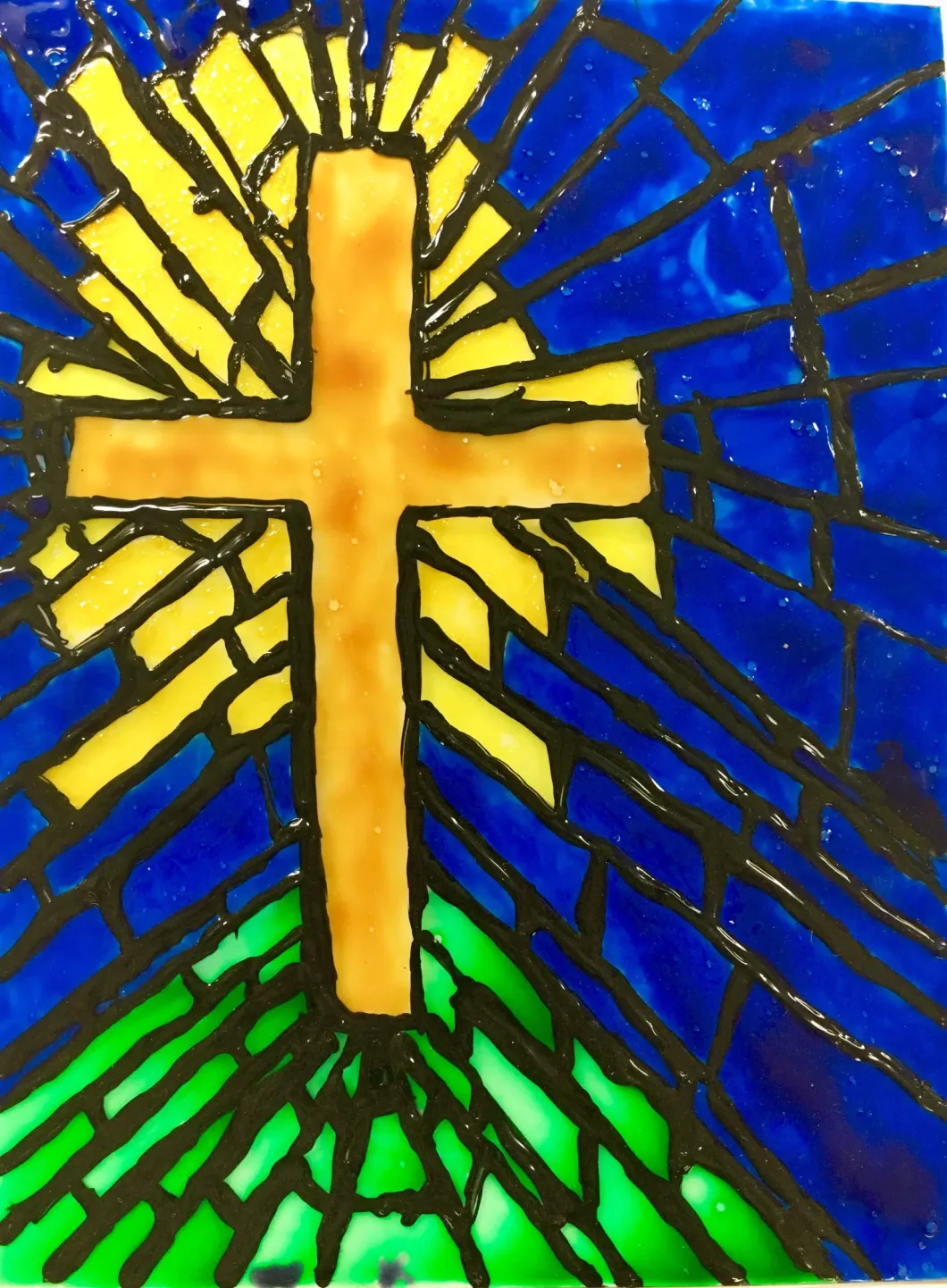 Faux Stained Glass Window
