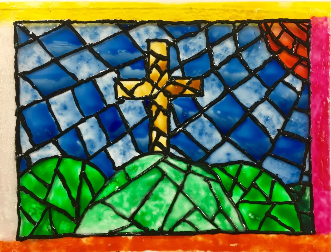 Faux Stained Glass Window