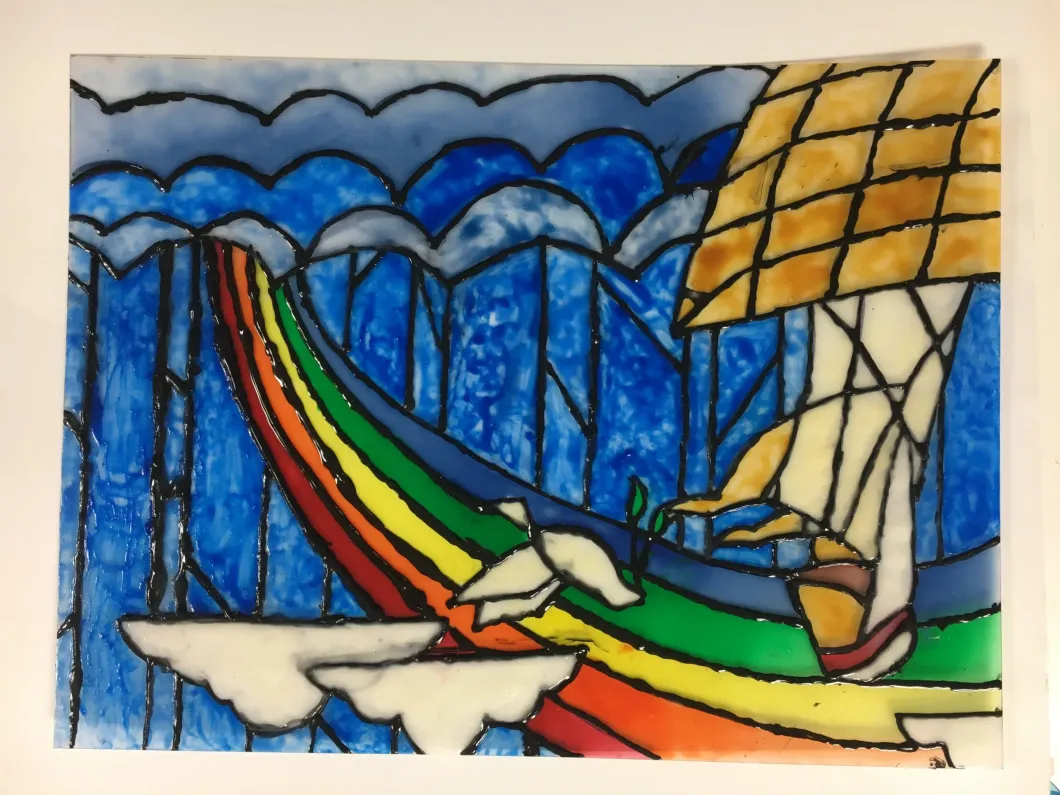 Faux Stained Glass Window