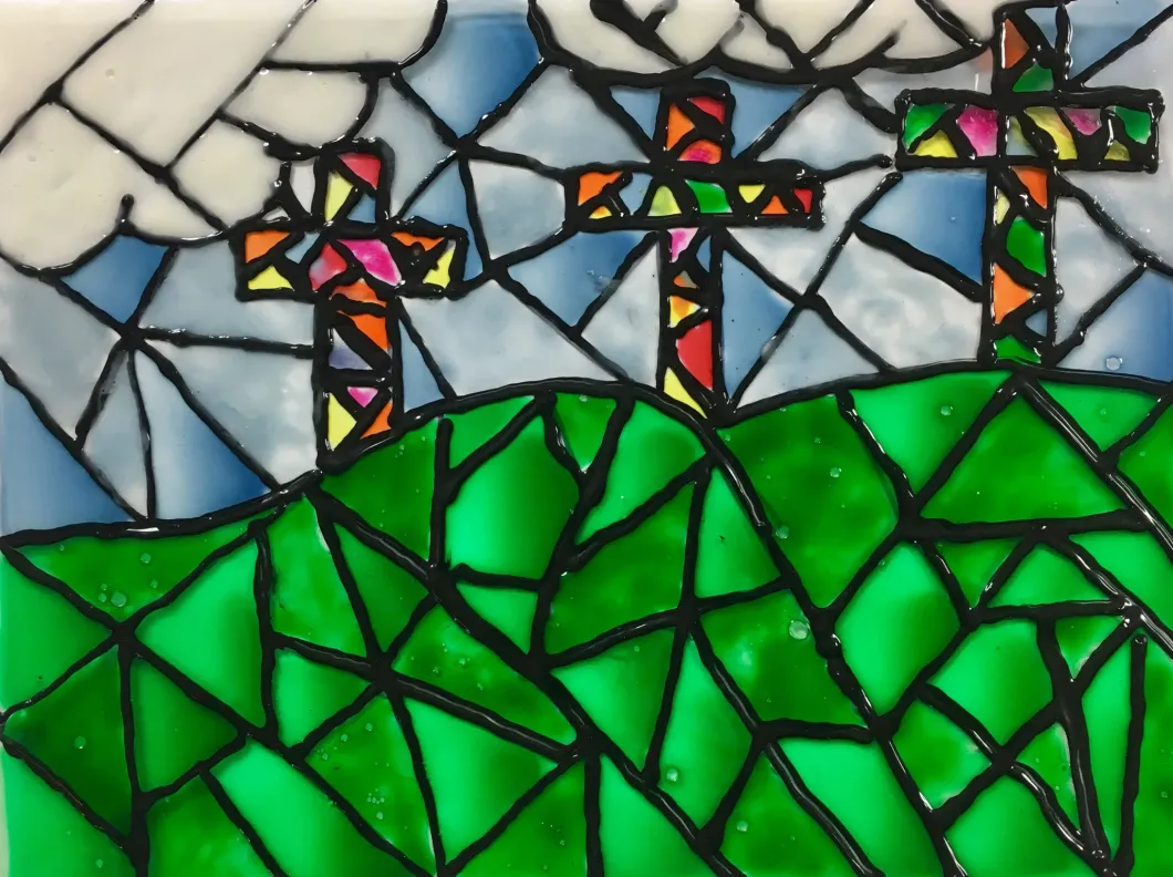 Faux Stained Glass Window