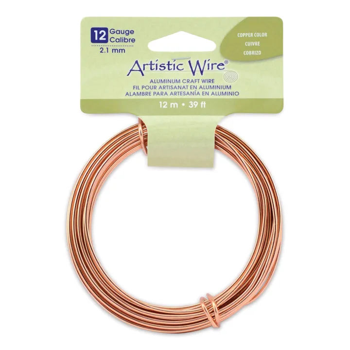 Artistic Wire Aluminum Craft Wire - Copper, 12 Gauge, 39 ft
