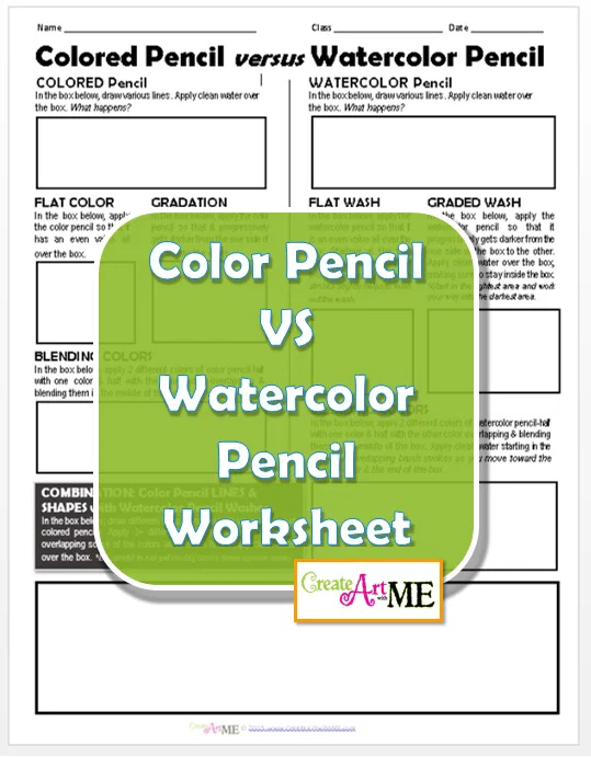 Featured: Color Pencil versus Watercolor Pencil Worksheet