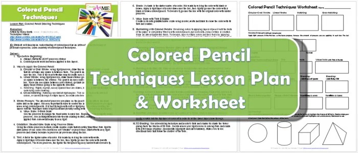 Colored Pencil Drawing Techniques Lesson Plan & Worksheetpreview