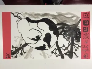 Sumi Scroll Painting