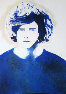 Watercolor Pouring and Masking Portrait Art Lesson