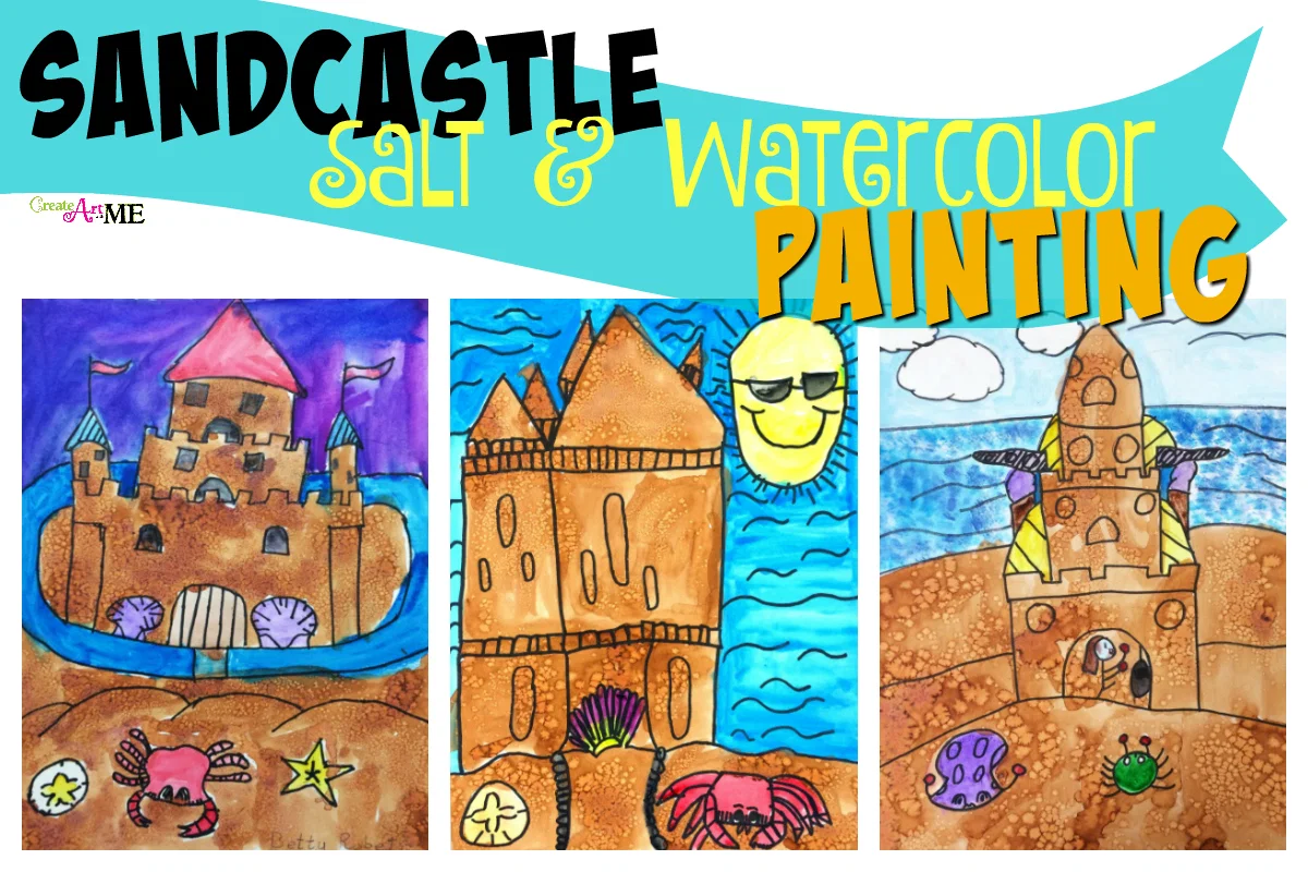 Featured: Sandcastle Salt and Watercolor Painting Art Project