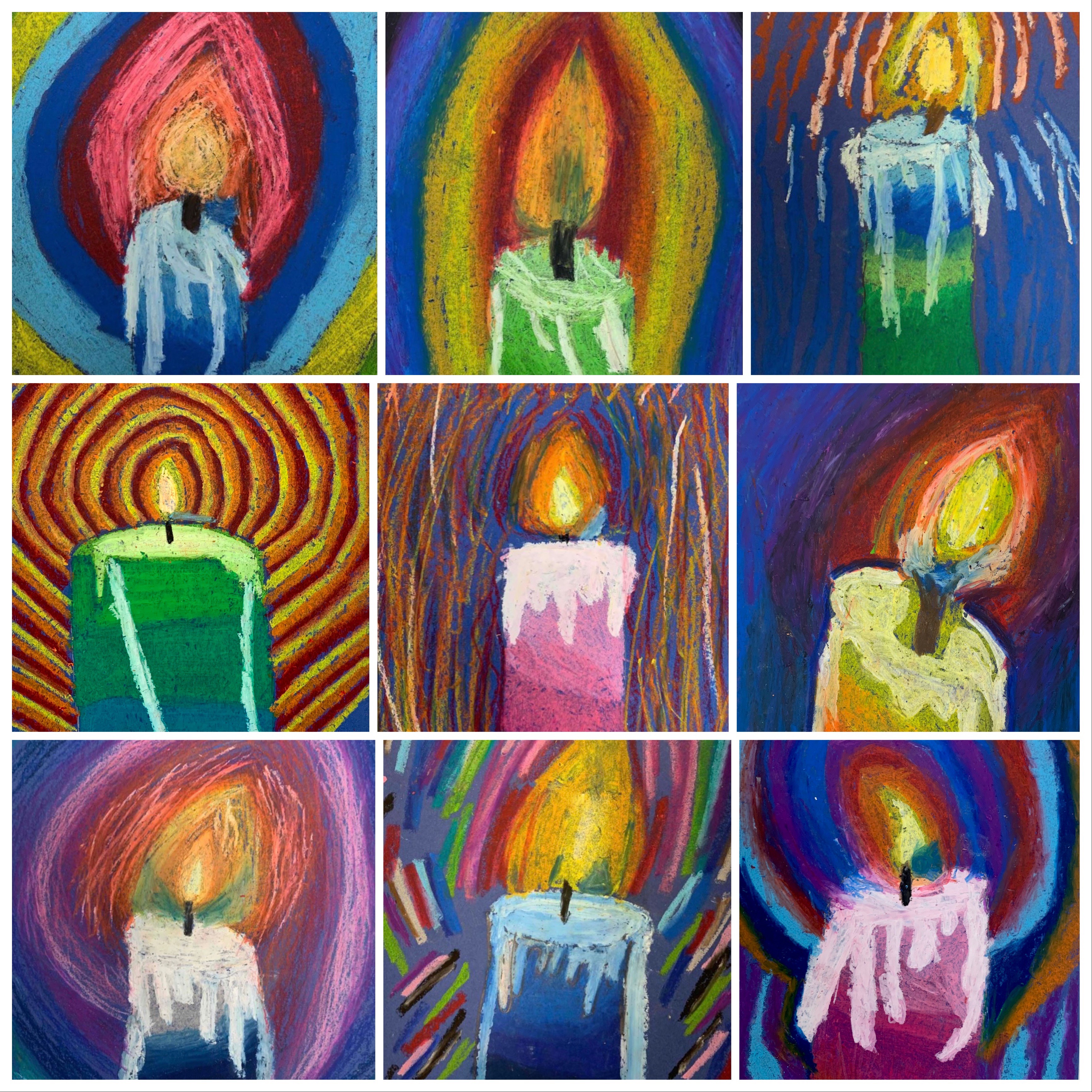 Featured: Oil Pastel Candle Art Lesson