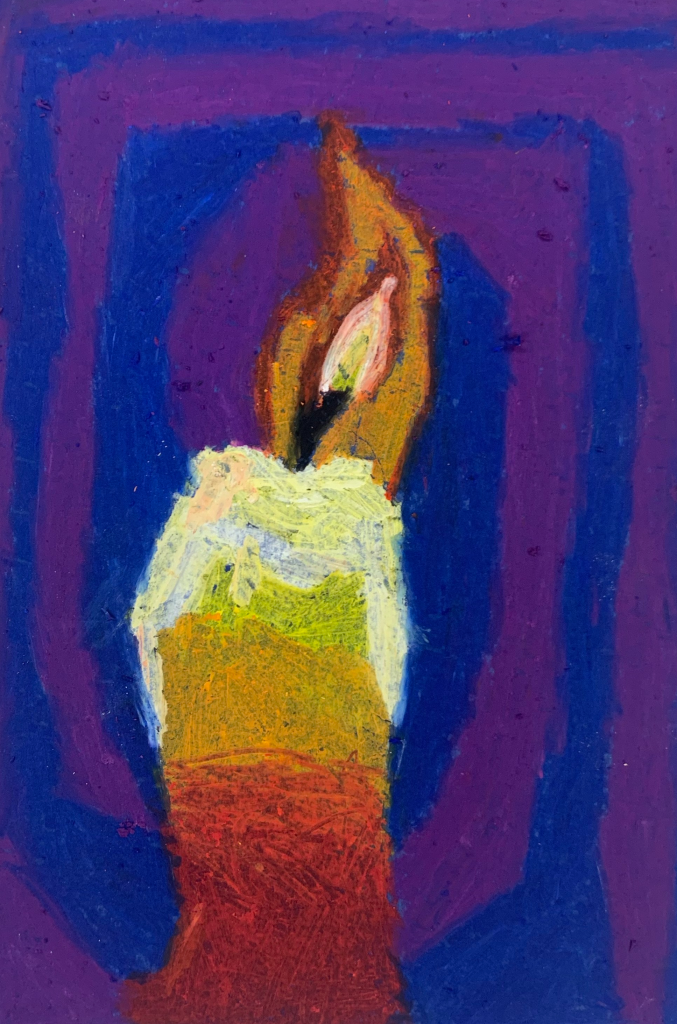 oil pastel candle lesson