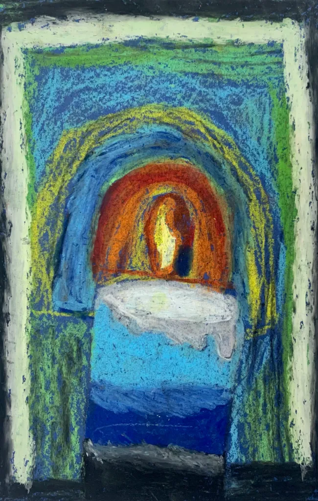 oil pastel candle lesson