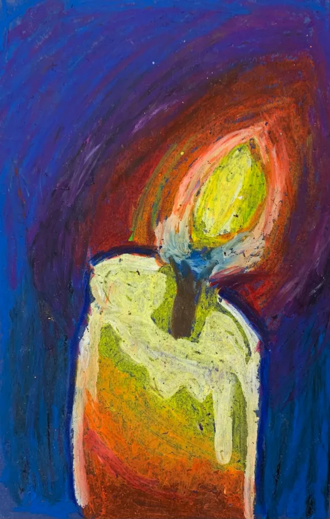 oil pastel candle lesson