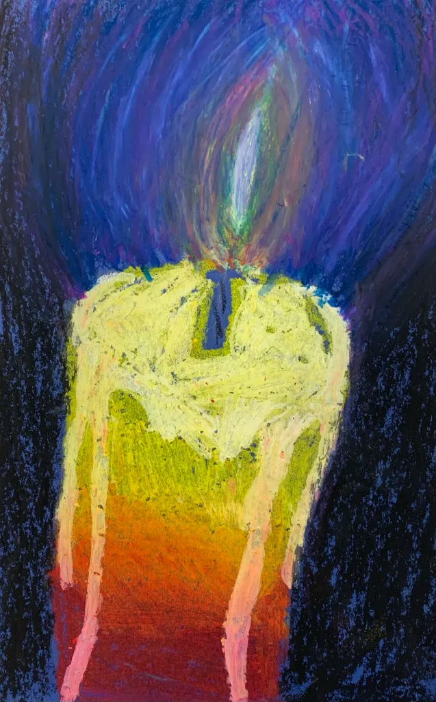oil pastel candle lesson