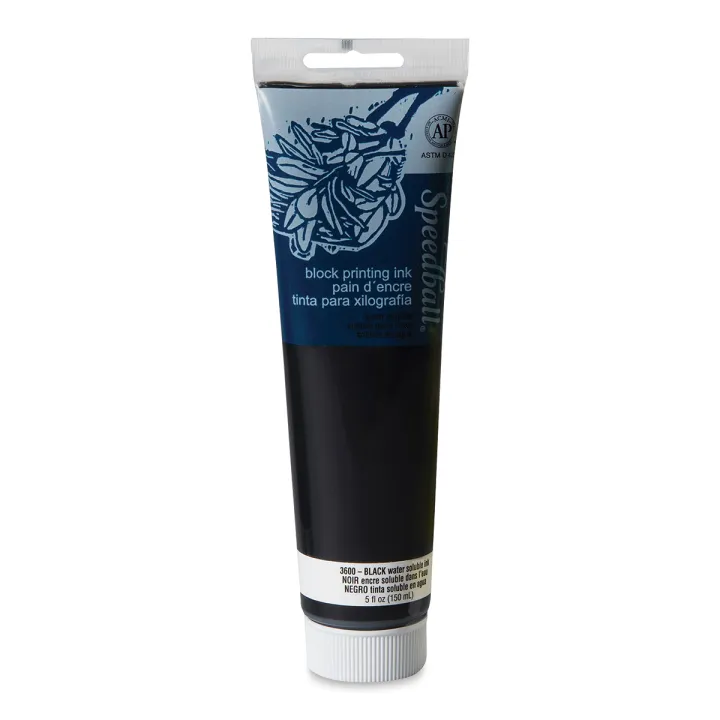 Speedball Water-Soluble Block Printing Ink - Black, 5 oz