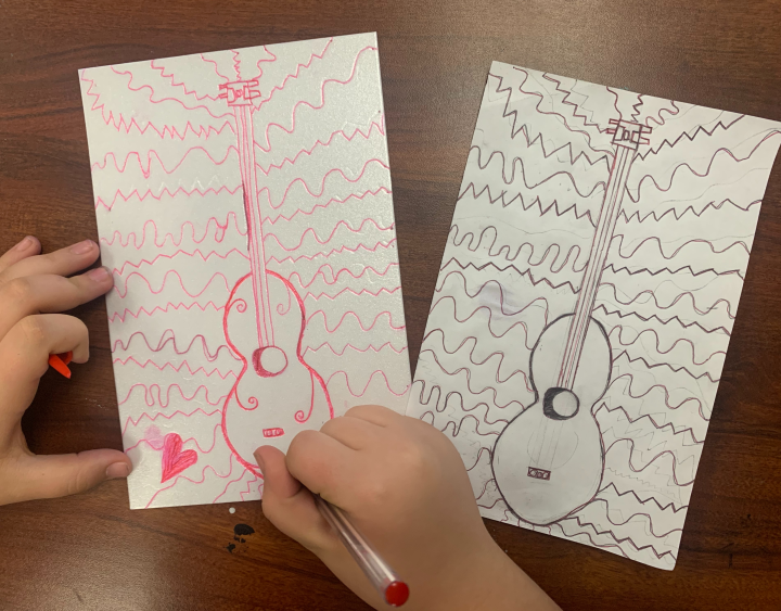jazz printmaking art lesson