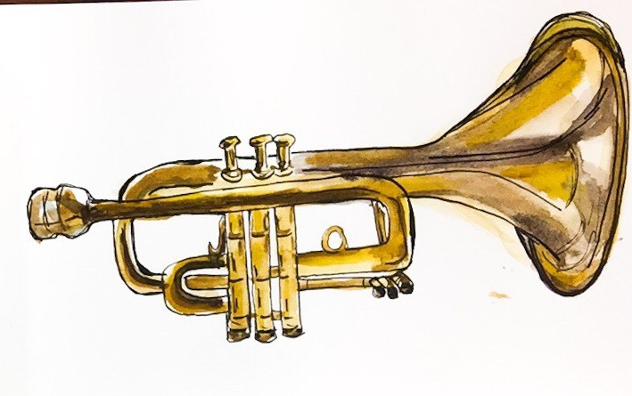 Daily Doodle | Trumpet Painting