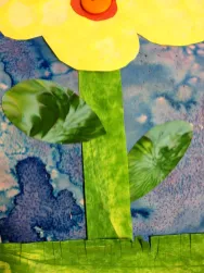 Balloon Painting Flower collage bubble Shaving Cream Painting