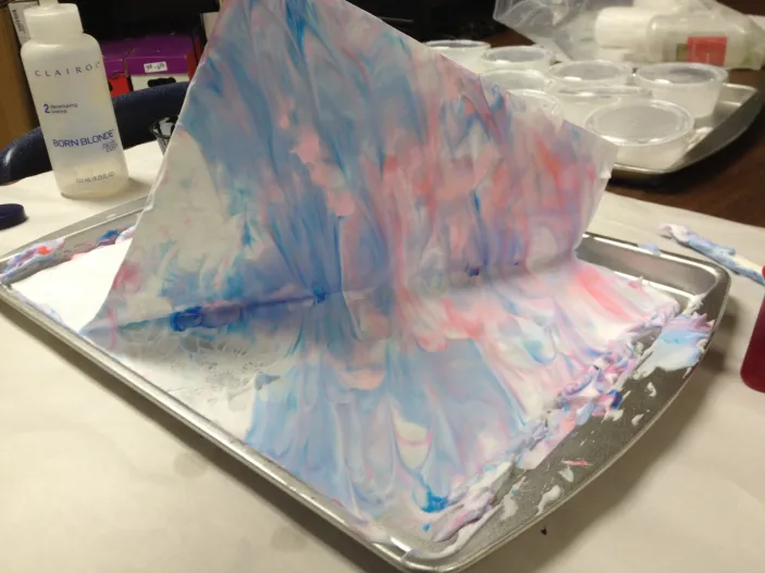 shaving cream print marblizing shaving cream print marblizing