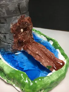 Clay Slab Castle with Moat and Glass Beads