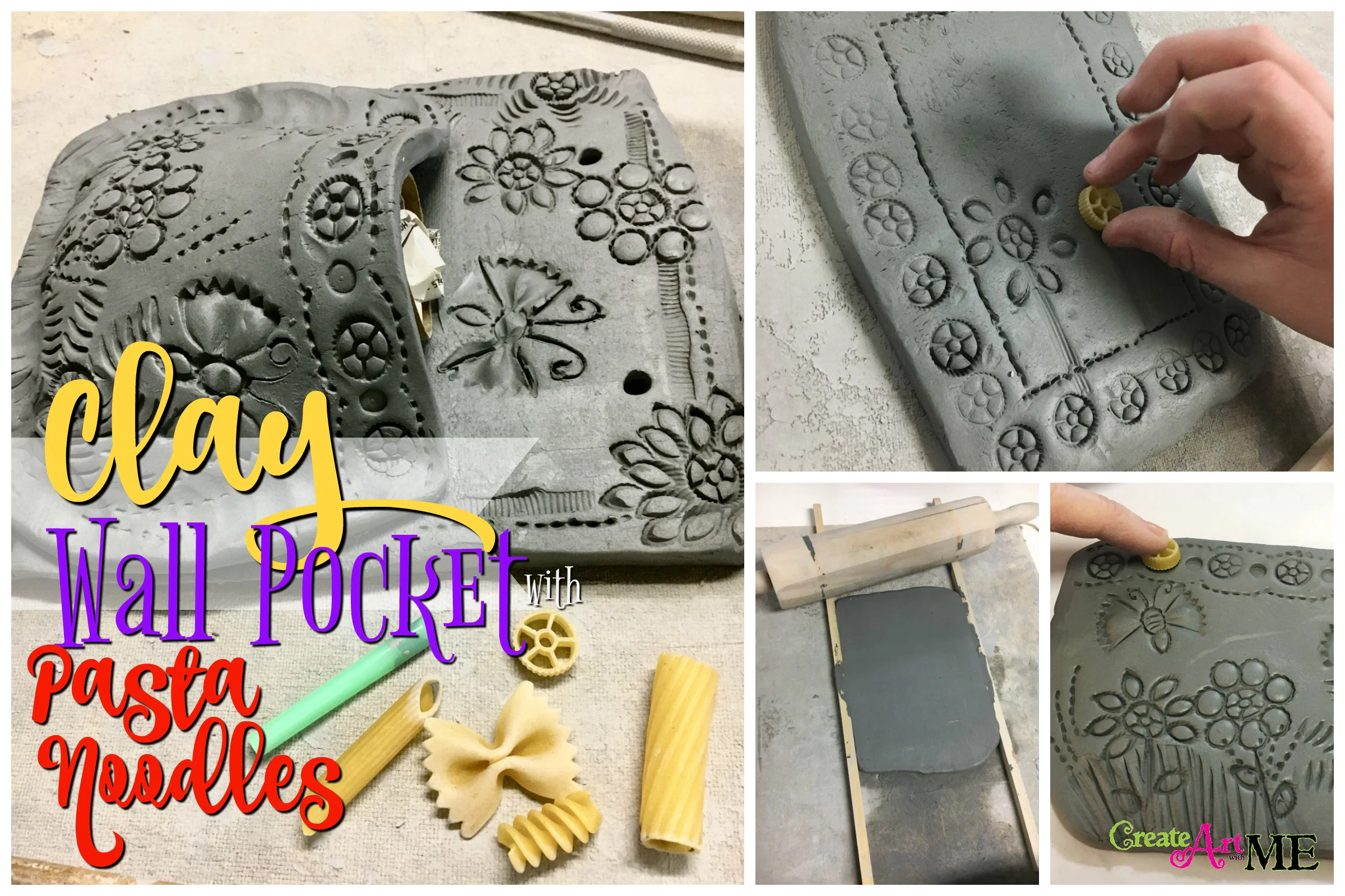 Featured: Clay Slab Wall Pockets with Pasta Noodle Designs