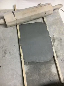 Clay Slab Wall Pocket with Pasta Noodle Designs