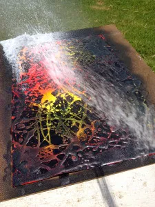 Gel Dish Soap Resist Acrylic Painting