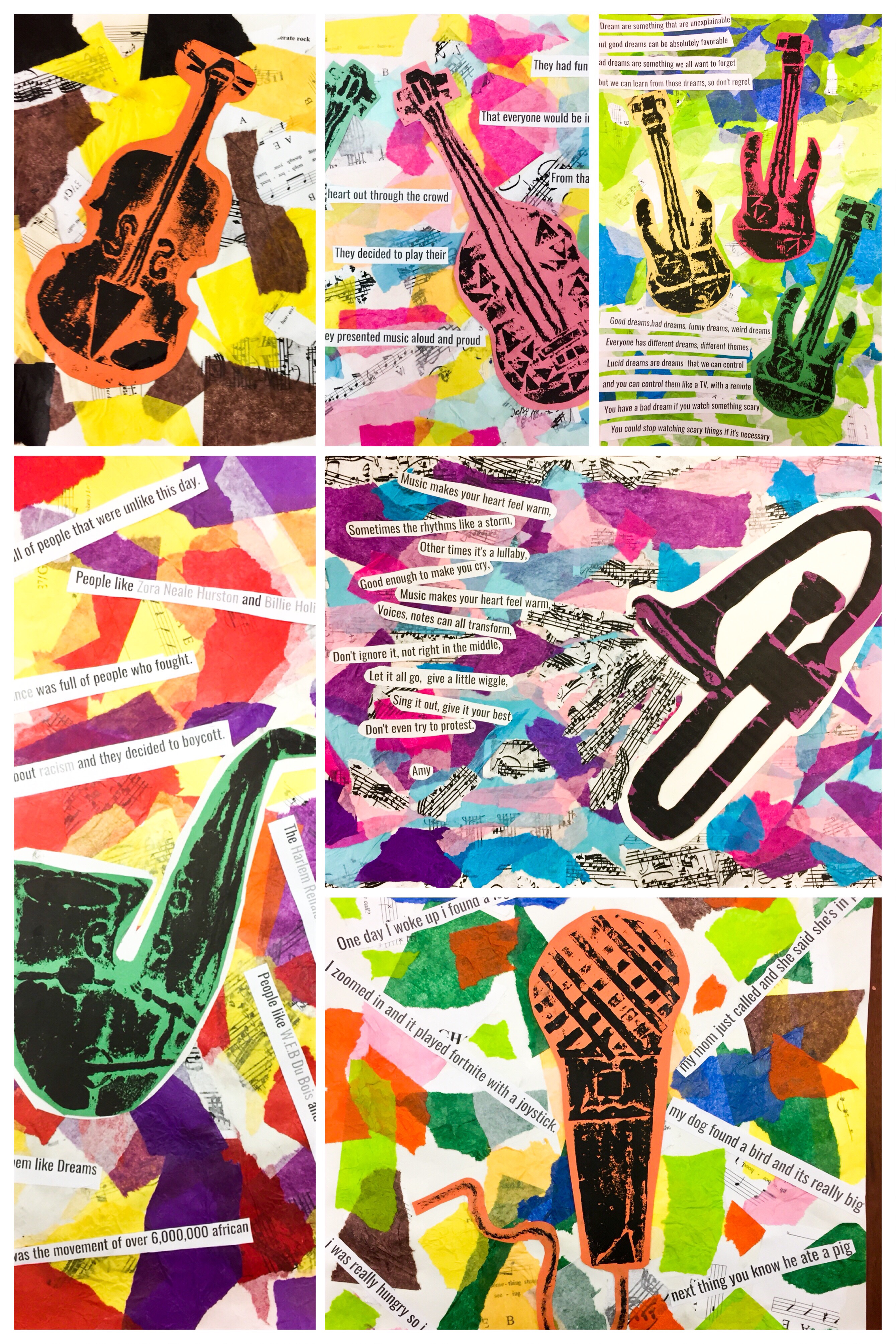 Featured: Jazz Collage and Printmaking: Cross Curricular Art Unit