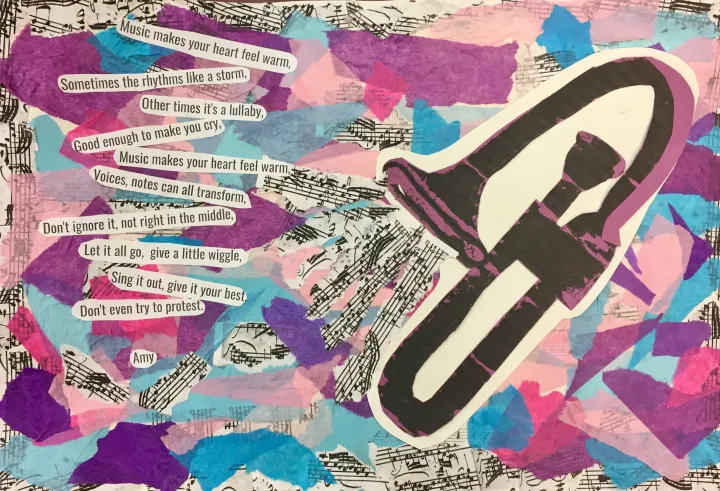 Jazz Printmaking & Collage Art Lesson Plan