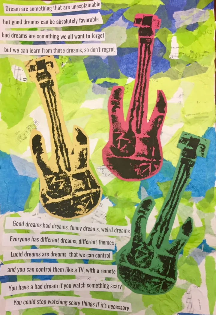 Jazz Printmaking & Collage Art Lesson Plan