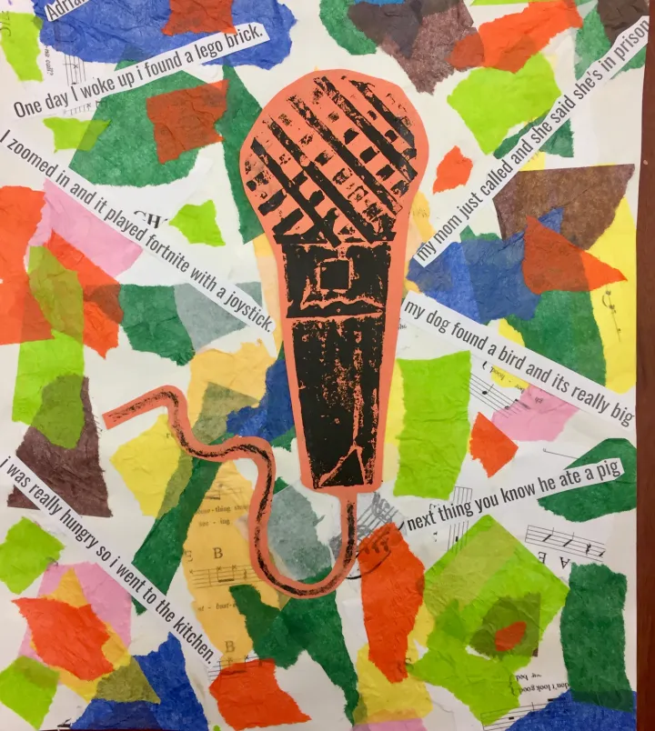 Jazz Printmaking & Collage Art Lesson Plan