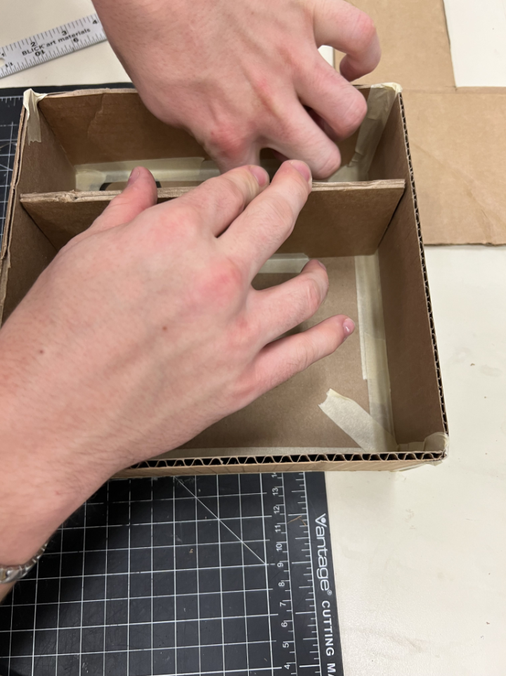 3D cardboard boxes