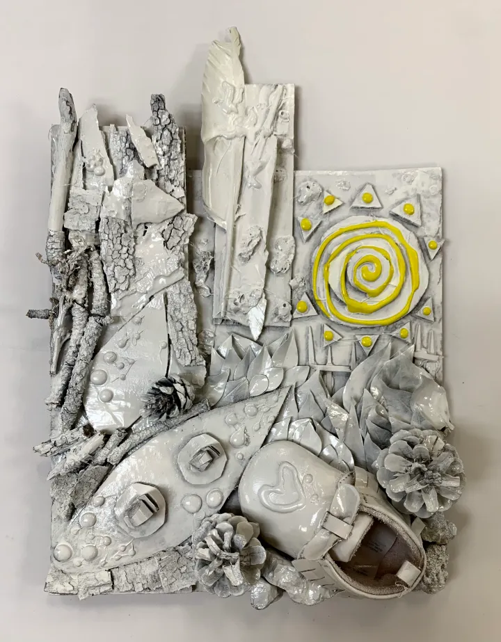 assemblage relief sculpture