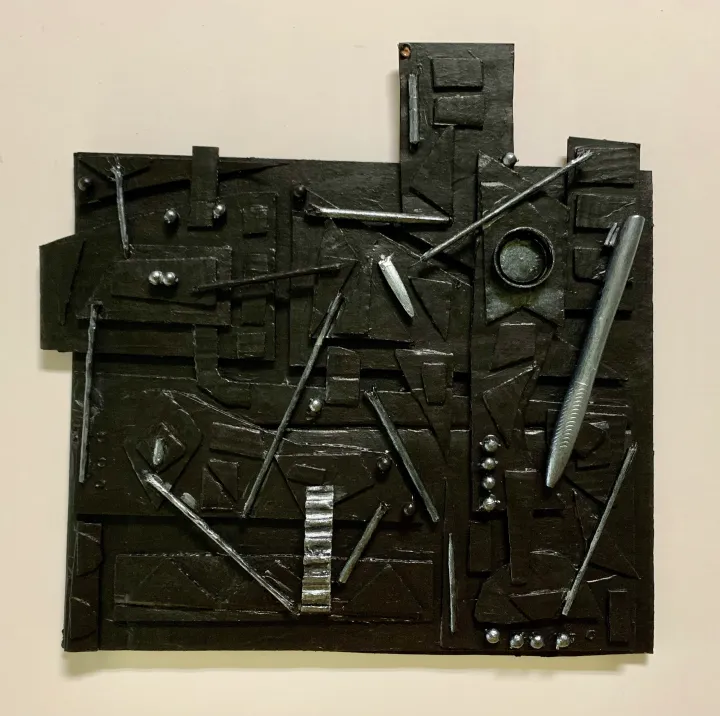 assemblage relief sculpture