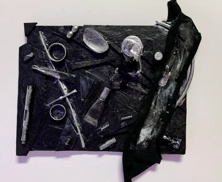 assemblage relief sculpture
