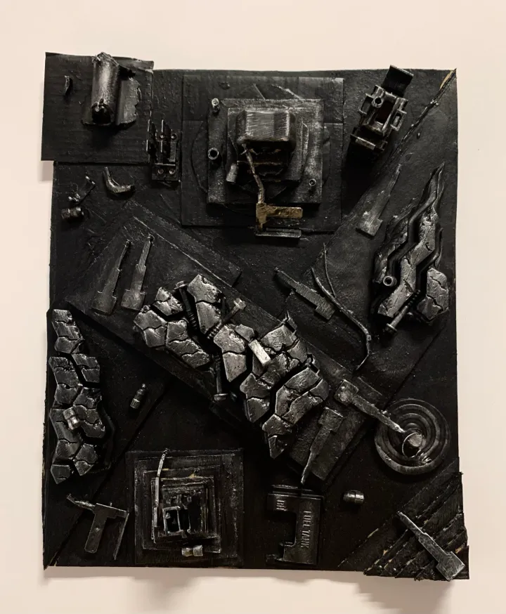 assemblage relief sculpture