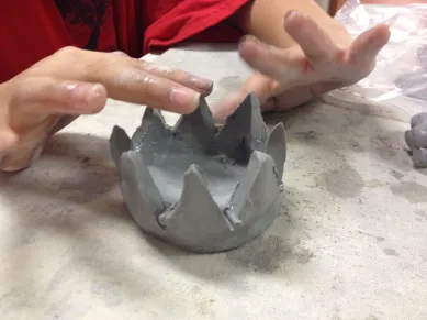 lilypad & flower slab and pinch pot clay art lesson lilypad & flower slab and pinch pot clay art lesson