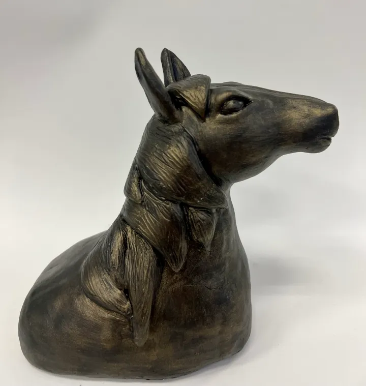 Clay bust art lesson
