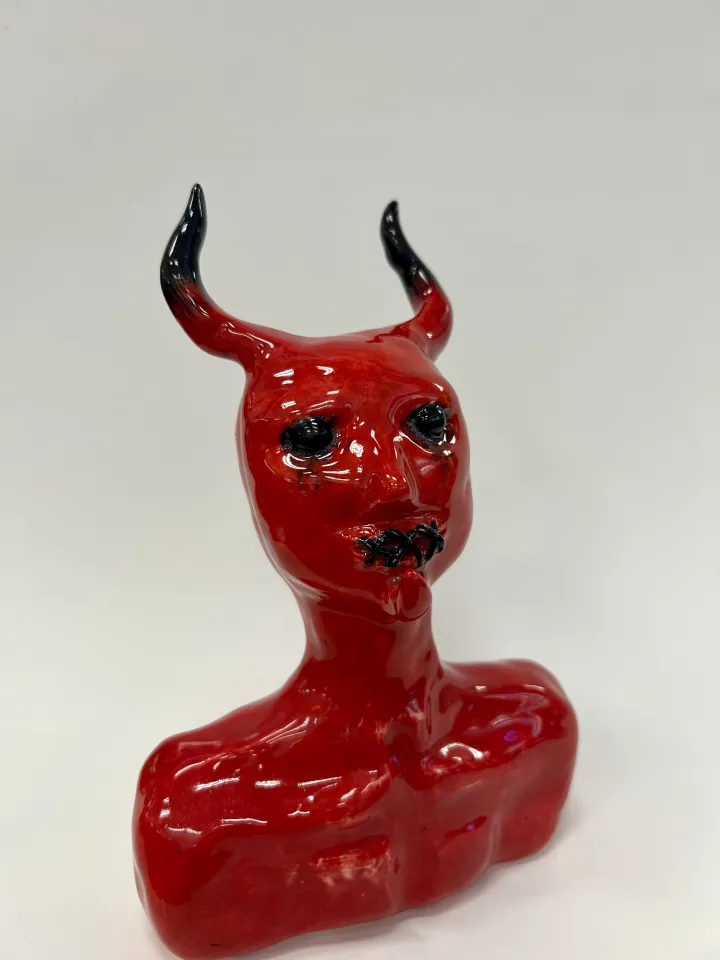 Clay bust art lesson