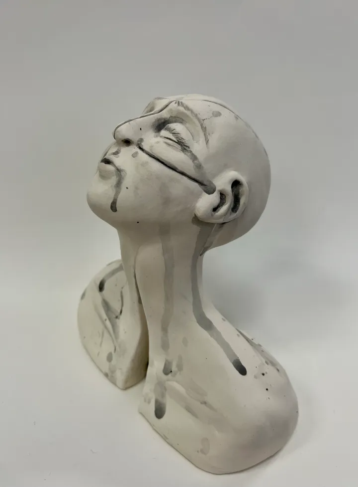 Clay bust art lesson
