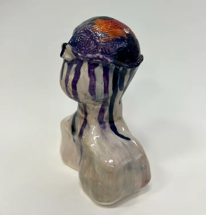 Clay bust art lesson