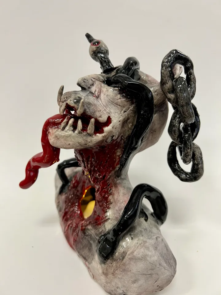 Clay bust art lesson