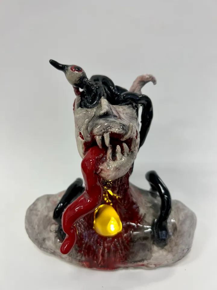 Clay bust art lesson